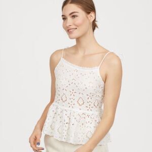 ✨ H&M
Embroidered Peplum Top✨ 